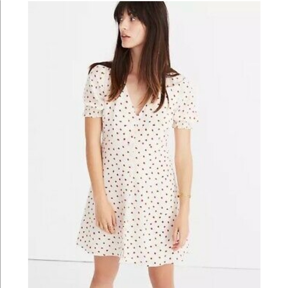 Madewell Strawberry 100% Silk Dress